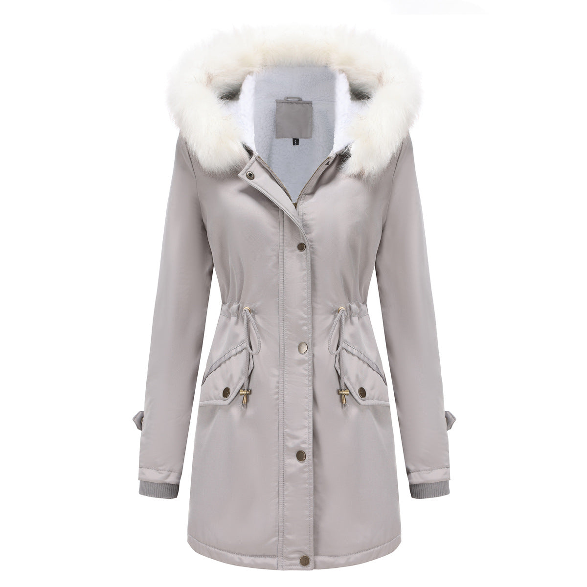 FZ Women's Detachable Fur Hooded Cotton Padded Fleece Jacket - FZwear