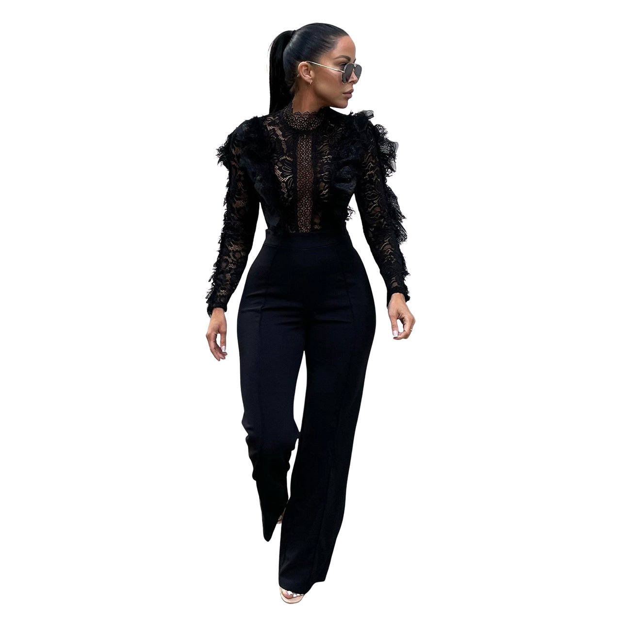 FZ Women Lace Tassel See Through Jumpsuit - FZwear