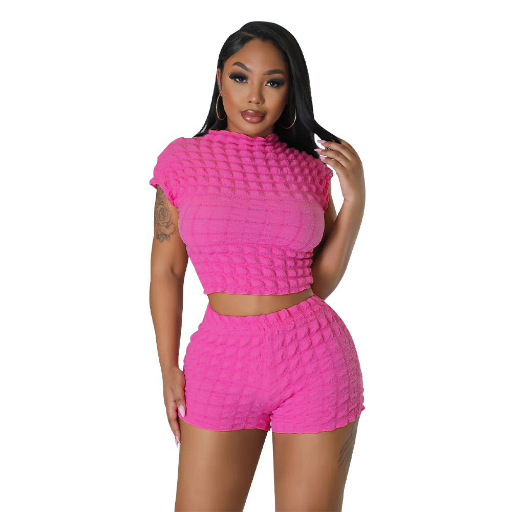 FZ Women  Popcorn Bubble Two Piece Set - FZwear