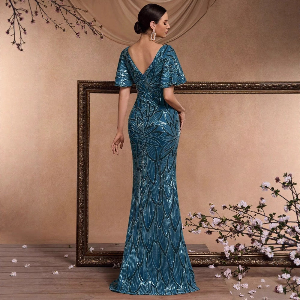 FZ Women's Sequin Cocktail Mermaid Evening Dress