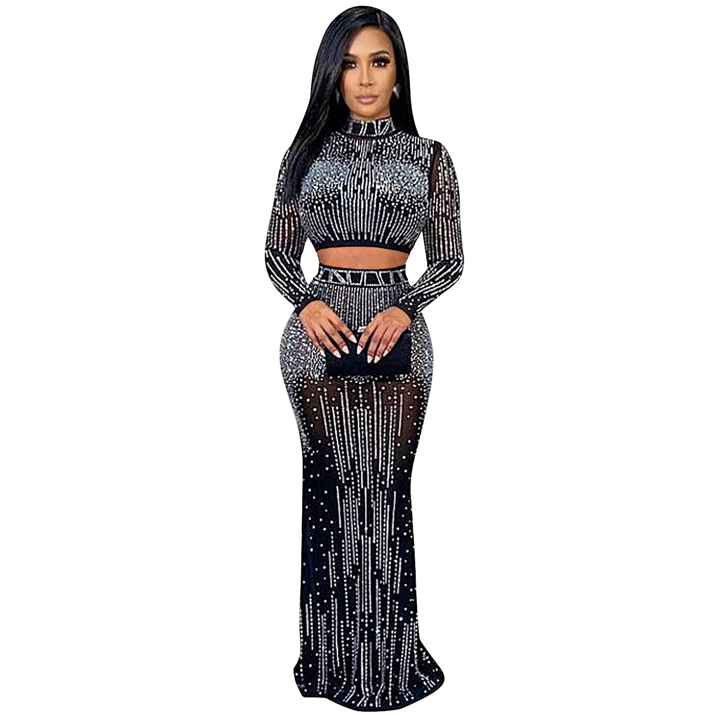 FZ Women Clothing Mesh See-through Skirt Suit - FZwear