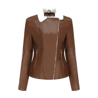 FZ Women's Fur Leather Fleece lined Jacket - FZwear