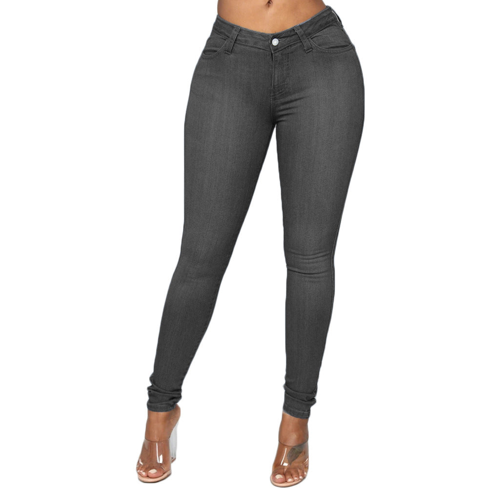 FZ Women's High Waist High Elasticity Slim Fitting Denim Pants - FZwear