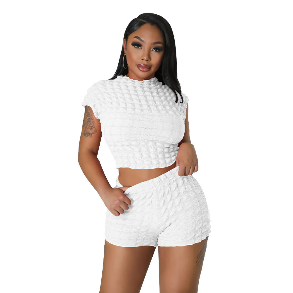FZ Women  Popcorn Bubble Two Piece Set - FZwear