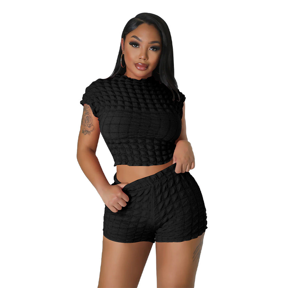 FZ Women  Popcorn Bubble Two Piece Set - FZwear