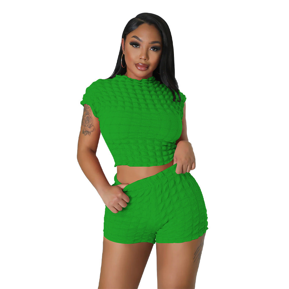FZ Women  Popcorn Bubble Two Piece Set - FZwear