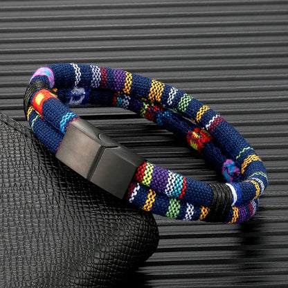 FZ Stainless Steel Surfer Waterproof Rope Bracelet