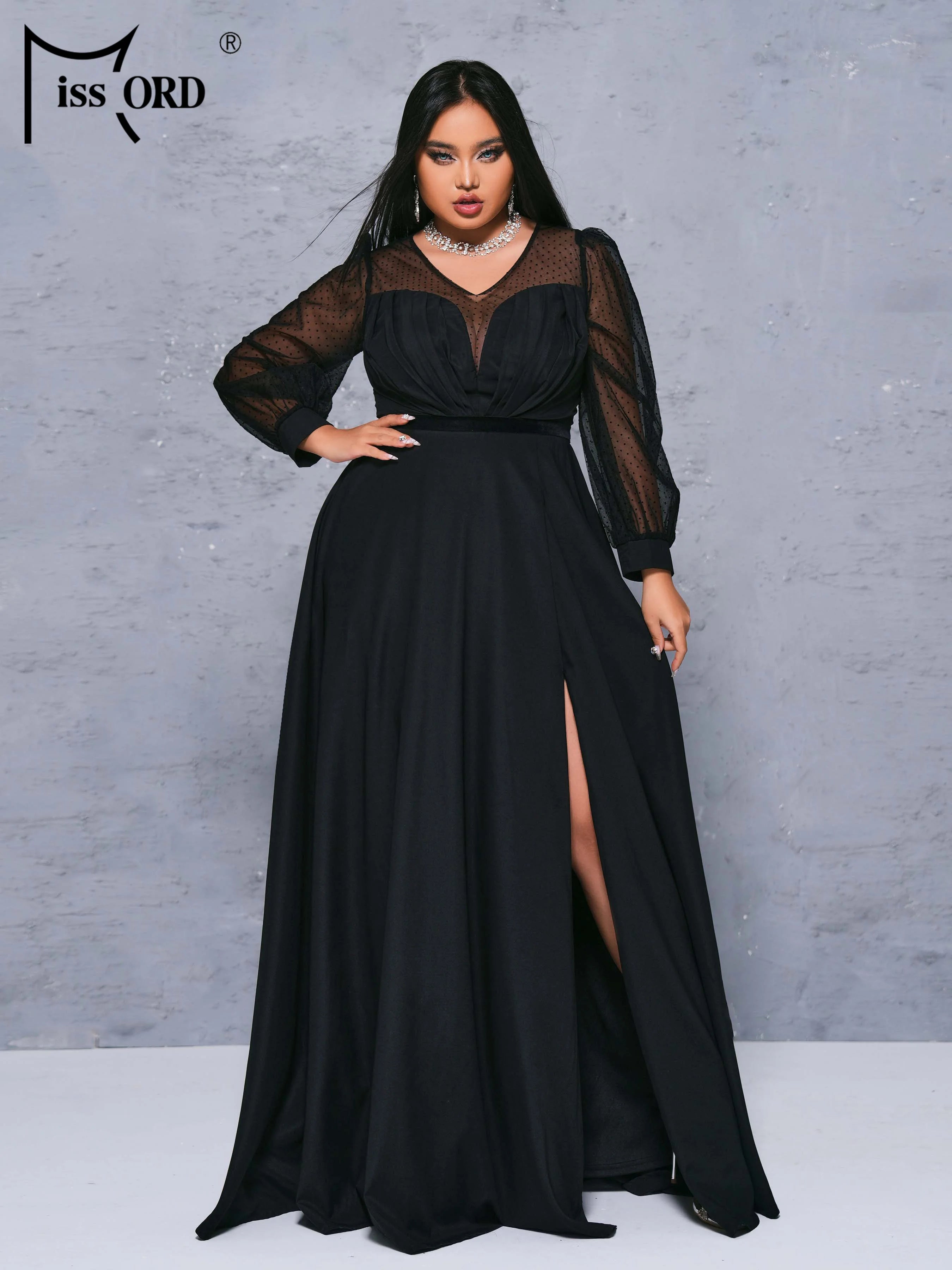 FZ Women's Plus Size Chic Split Large Loose Evening Dress