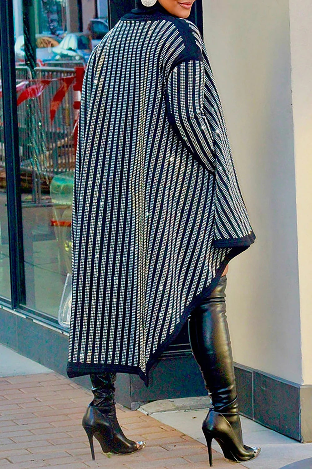 FZ Women's Plus Size Long Sleeve Irregular Hem Cotton Mini Dress