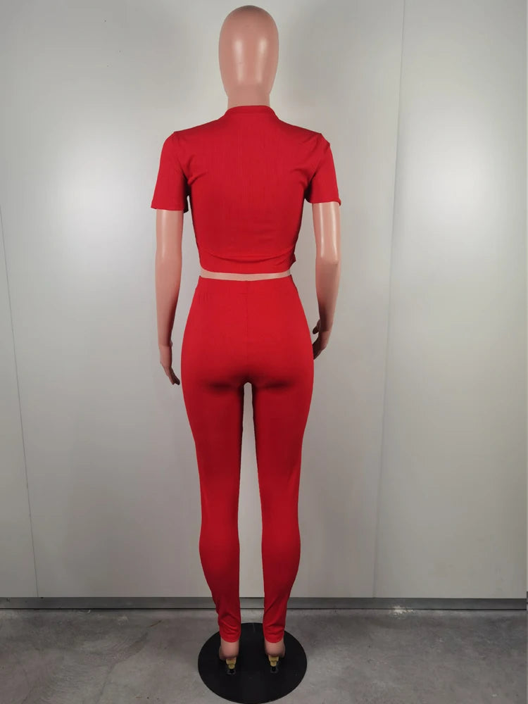 FZ Women's Crystal Heart Knit 2 Piece Pants Suit DSers