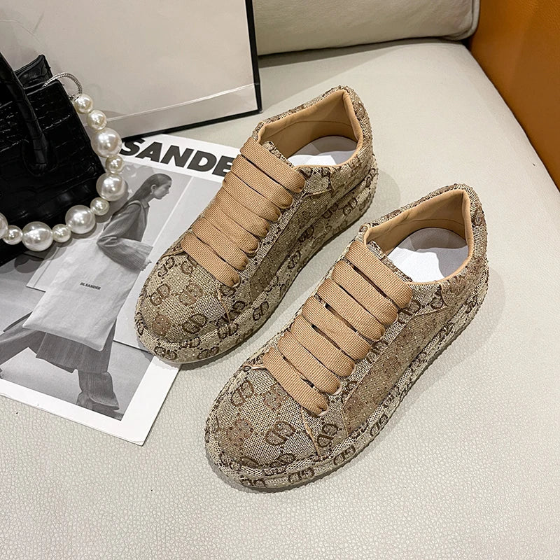 FZ Women's Rhinestone Casual Platform Sports Shoes