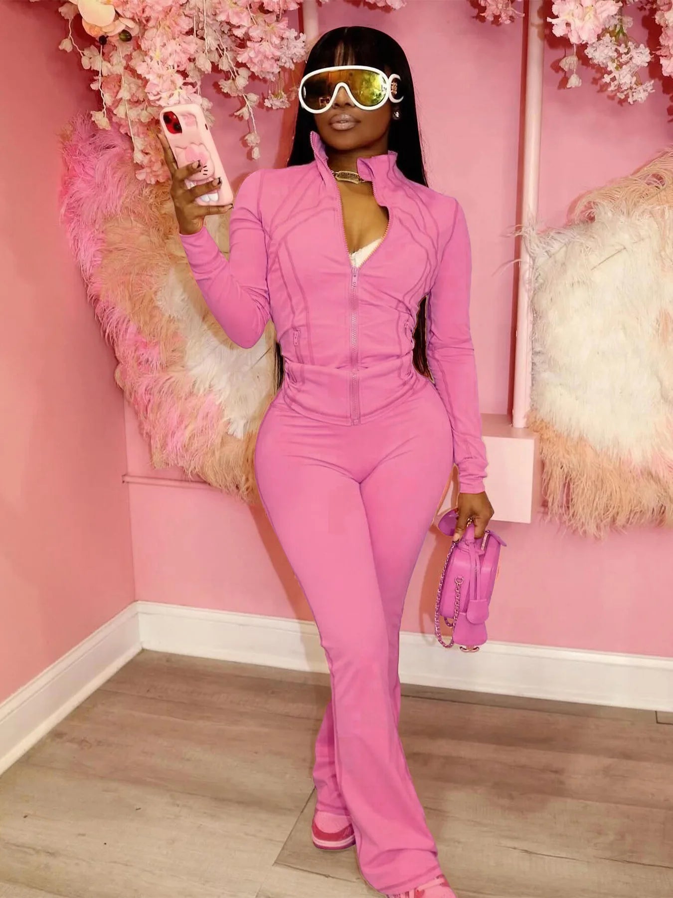 FZ Women's Streetwear Two Piece Pants Suit