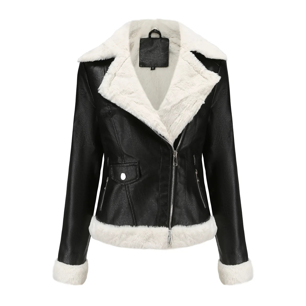 FZ Women's Faux Leather Cold Coat Jacket