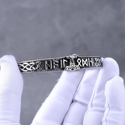 FZ Stainless Steel Viking Thor's Hammer Rune Vintage Celtic Bracelet