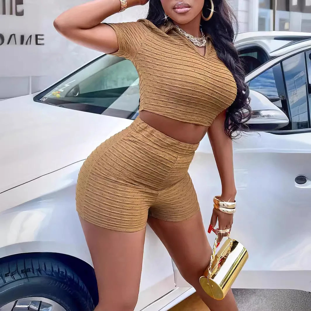 FZ Women's Sexy Elastic Waist Shorts Suit - FZwear