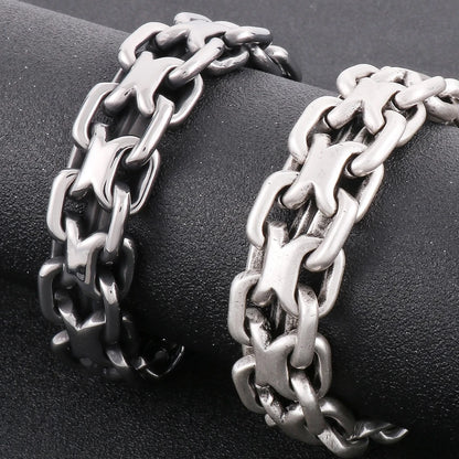 FZ Chunky Chain Polished and Brushed Stainless Steel Bracelet - FZwear