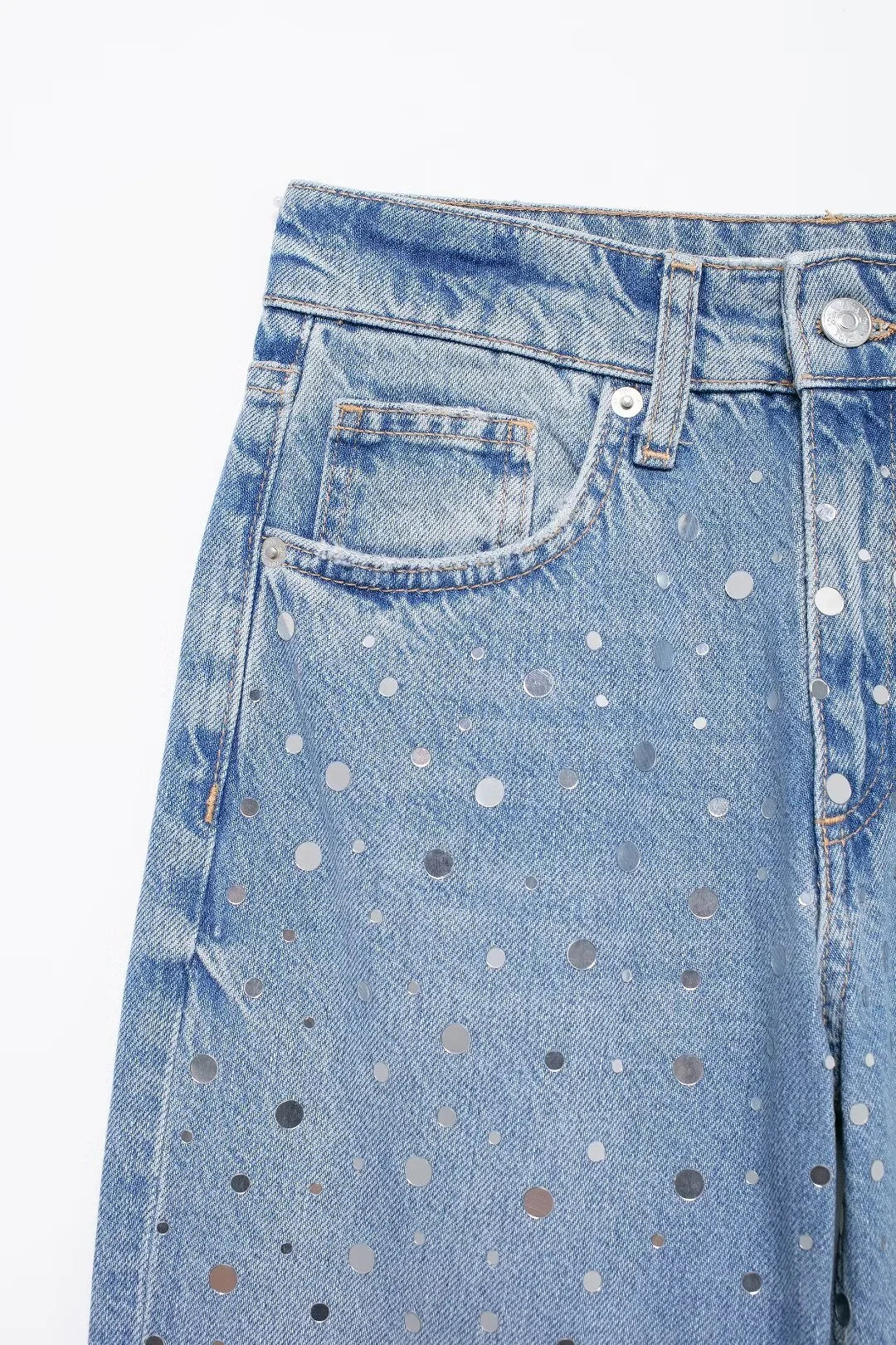 FZ Women's American Style Versatile Wide Leg Cowboy Pants