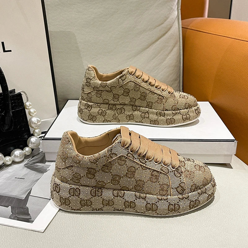 FZ Women's Rhinestone Casual Platform Sports Shoes