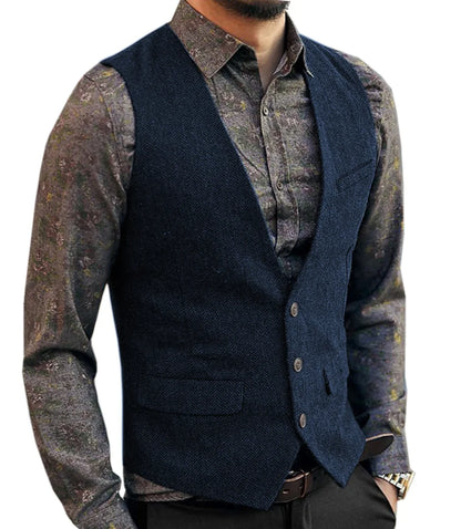 FZ Men's Classical Formal Waistcoat Slim Fit Vest - FZwear