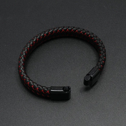 FZ High Quality Luxury Multilayer Braided Black Genuine Leather Bracelets - FZwear