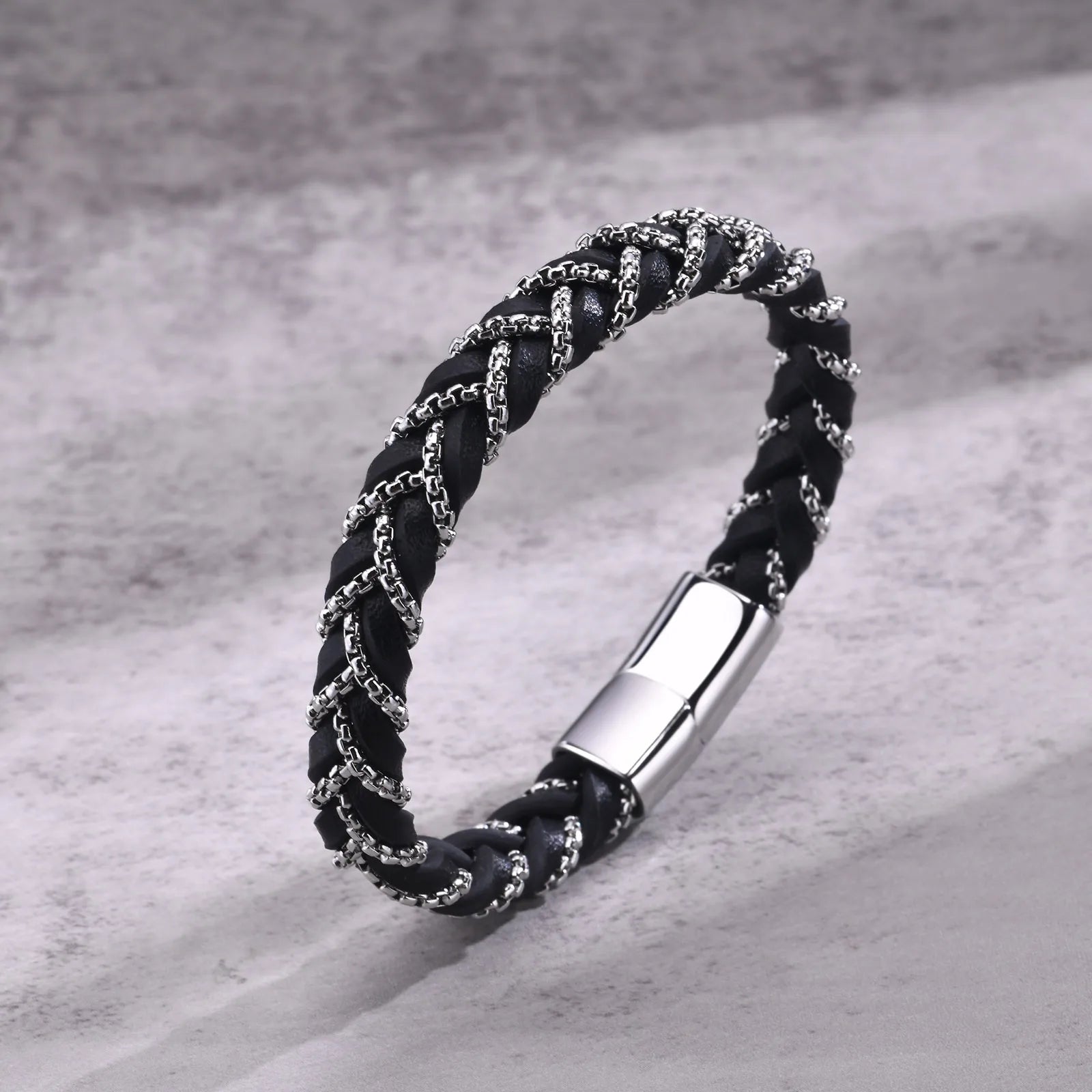 FZ Fashion Black Leather Bracelets - FZwear