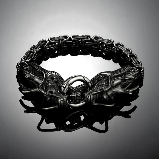 FZ Norse Mythology Dragon Viking Stainless Steel Bracelet