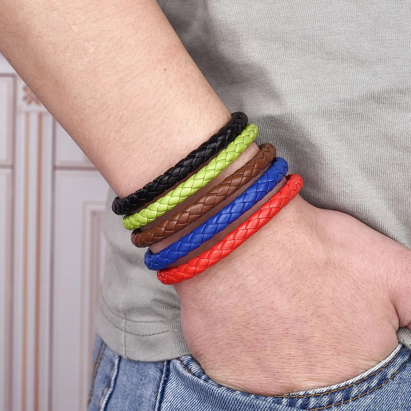 FZ Hand-Woven Leather Rope Magnetic Bracelet - FZwear