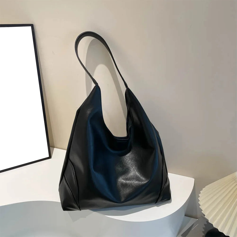 FZ Women's PU Leather Slouchy Adjustable Strap Shoulder Hobo Handbag