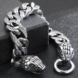 FZ Punk Double Snake Head Stainless Steel Bracelet - FZwear