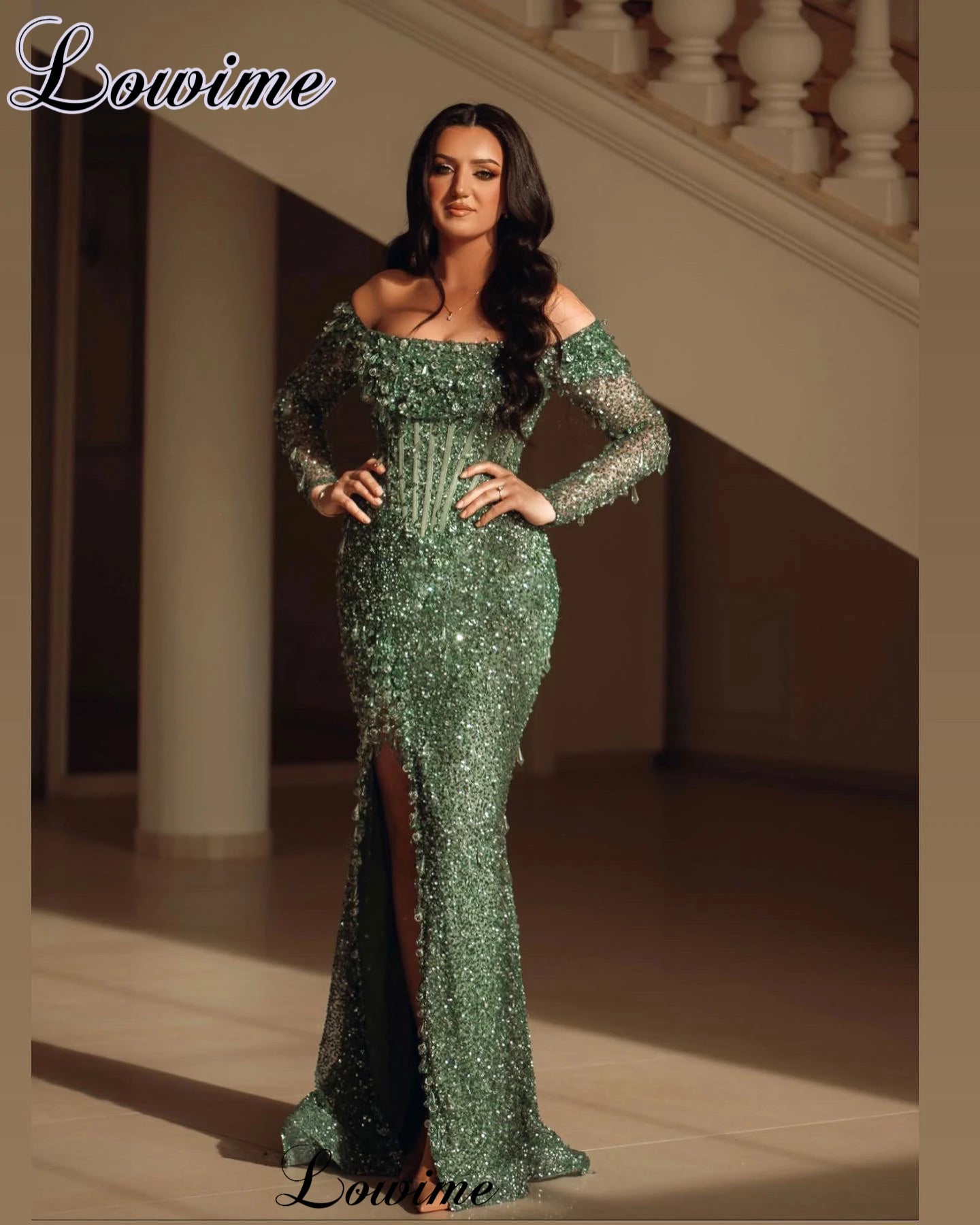 FZ Women's Strapless  With Side Slit Off Shoulder Sexy Cocktail Evening Dress - FZwear