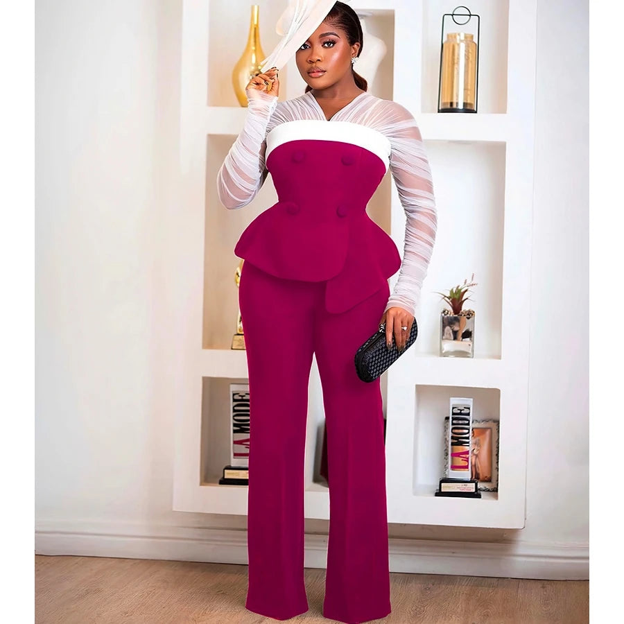 FZ Women's  Pullover Long Sleeve Two Piece Pants Suit - FZwear