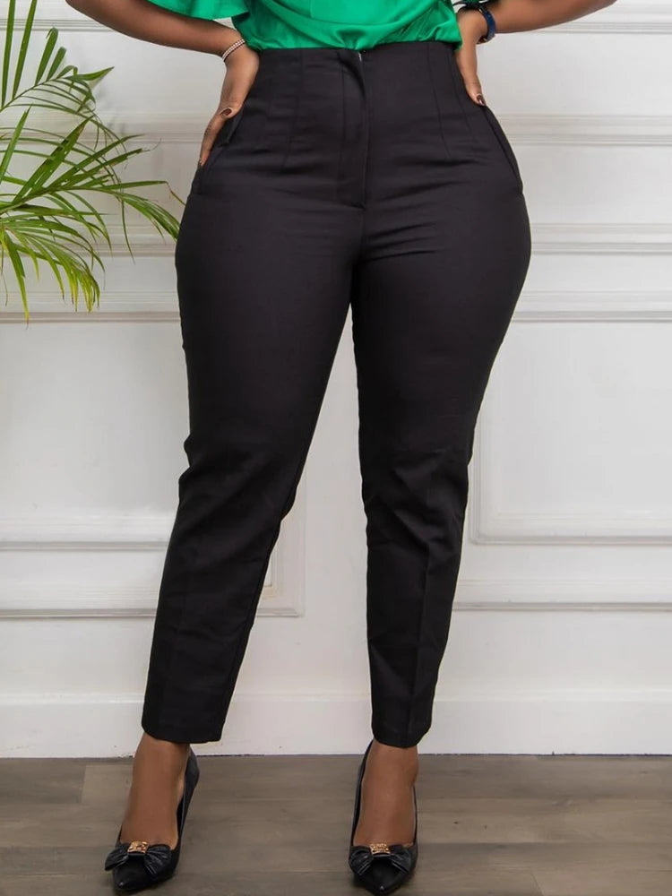 FZ Women's Shiny Capris Pants High Waist Work Ankle Length Pant - FZwear