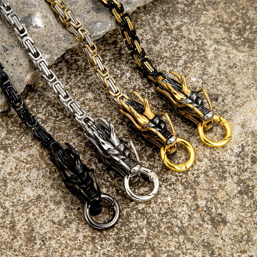 FZ Norse Mythology Dragon Viking Stainless Steel Bracelet DSers