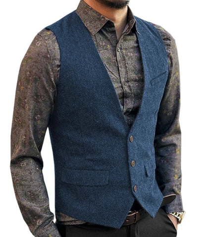 FZ Men's Classical Formal Waistcoat Slim Fit Vest