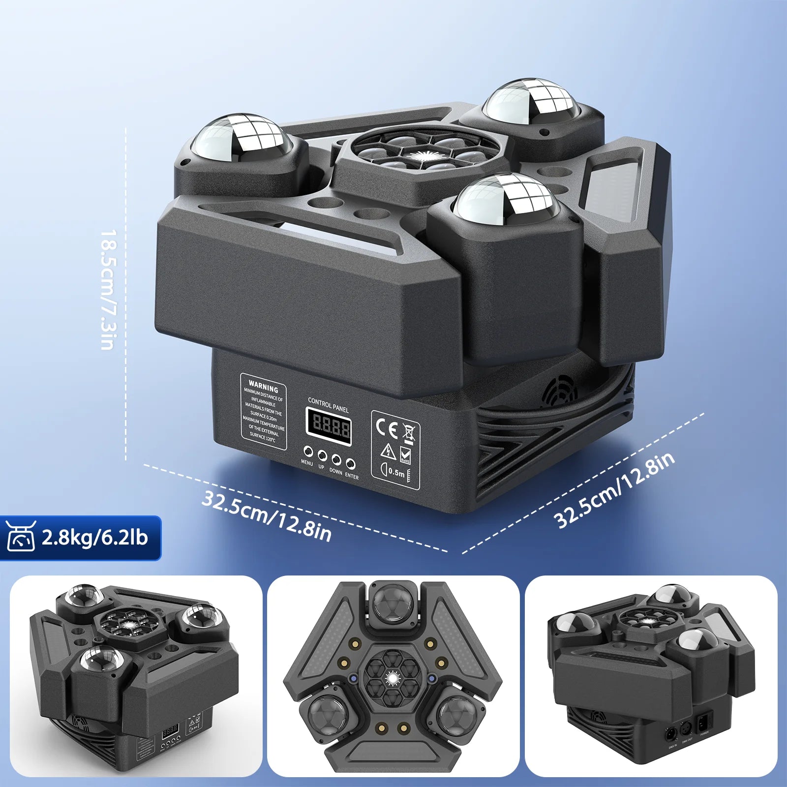 FZ 180W RGBW 3-Arm Moving Head Projection Stage Lighting