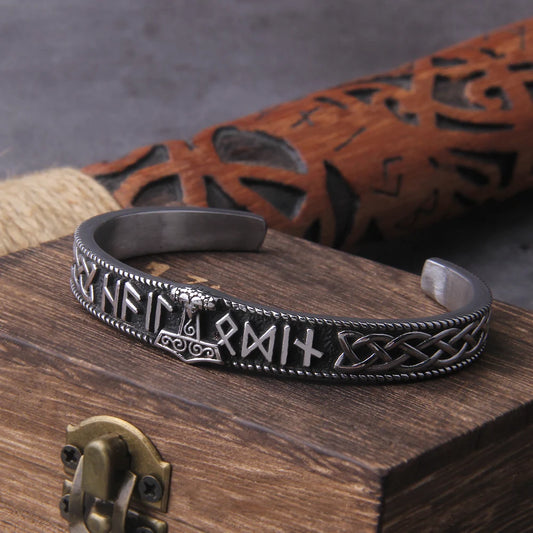 FZ Stainless Steel Nordic Rune Viking Bracelet