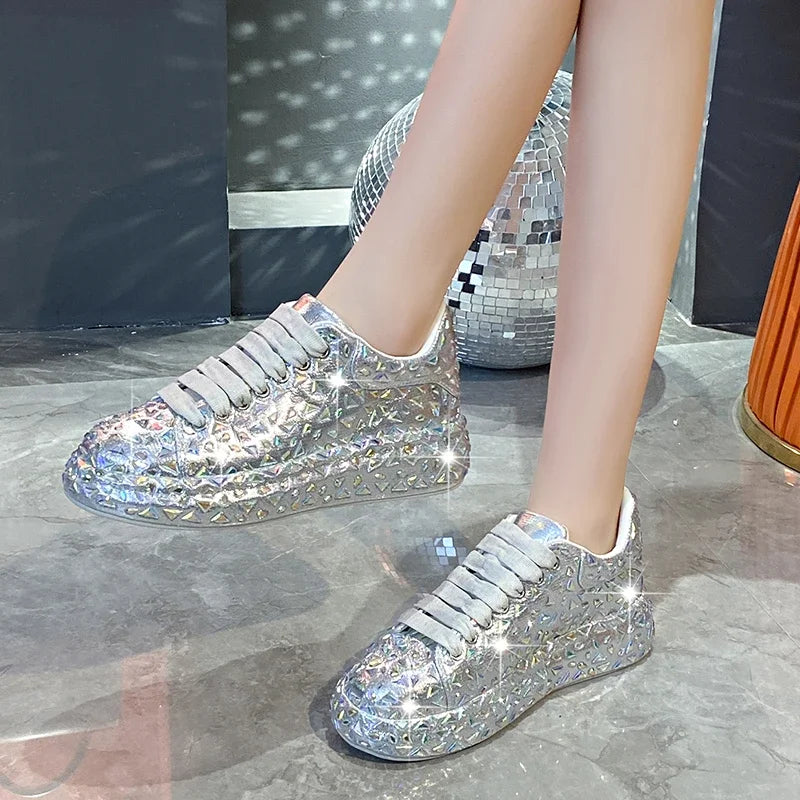 FZ Women Platform Tide Shine Bling Rhinestone Shoes
