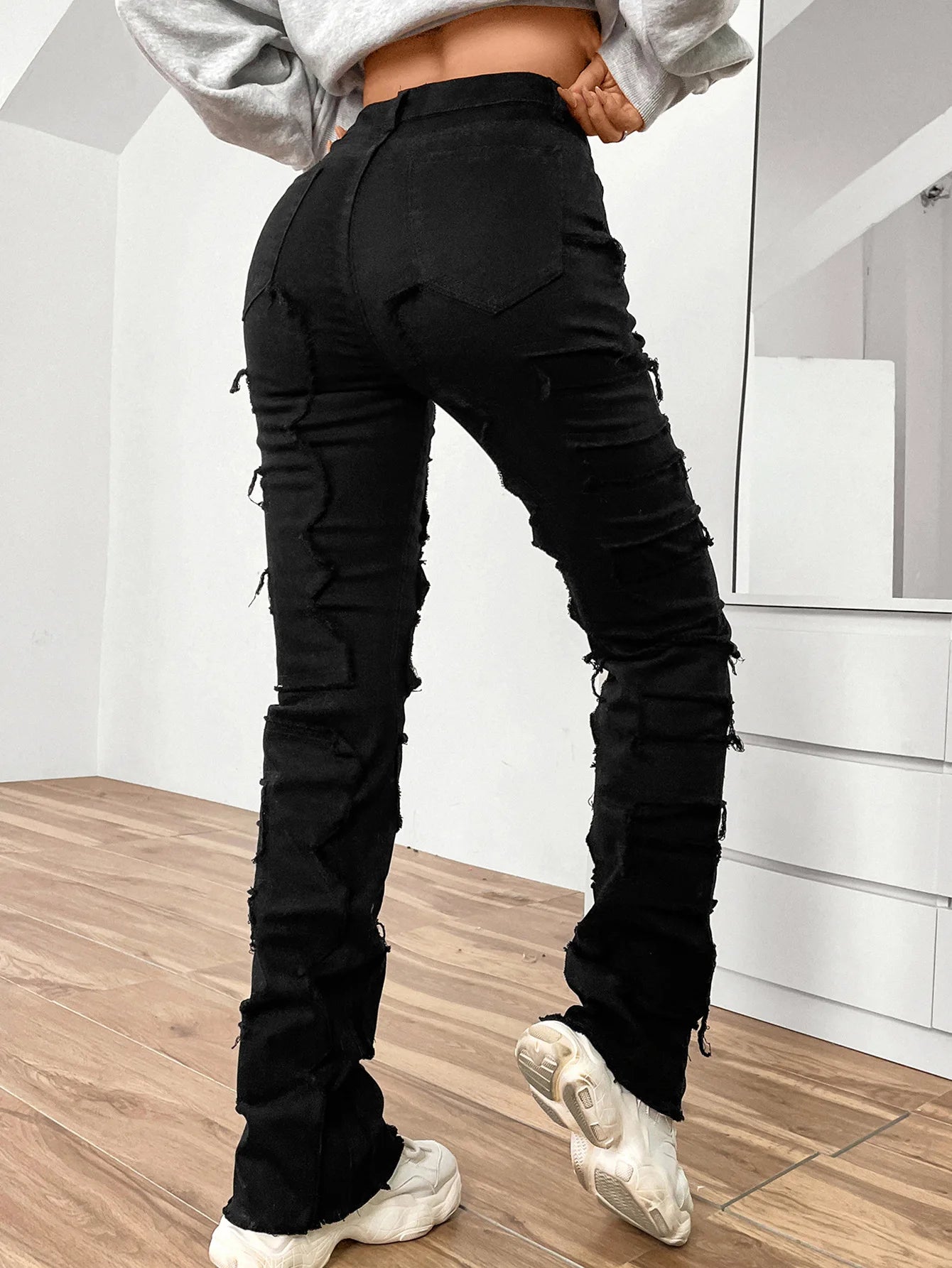 FZ Women's Streetwise Stretch High Street Straight Fit Denim Pants - FZwear
