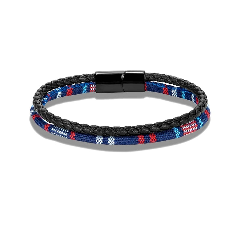 FZ Waterproof Rope Leather Woven Double-Layer Design Bracelet - FZwear