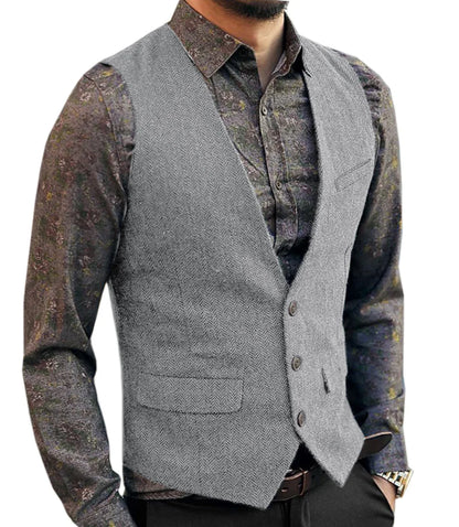 FZ Men's Classical Formal Waistcoat Slim Fit Vest