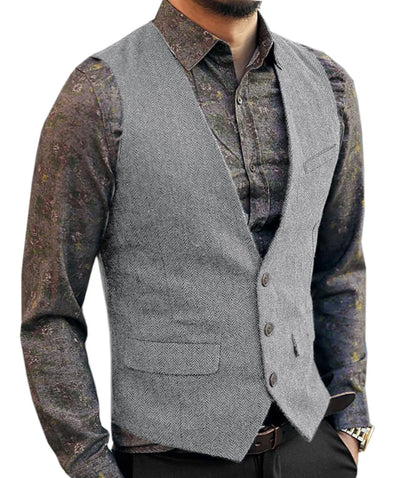 FZ Men's Classical Formal Waistcoat Slim Fit Vest - FZwear