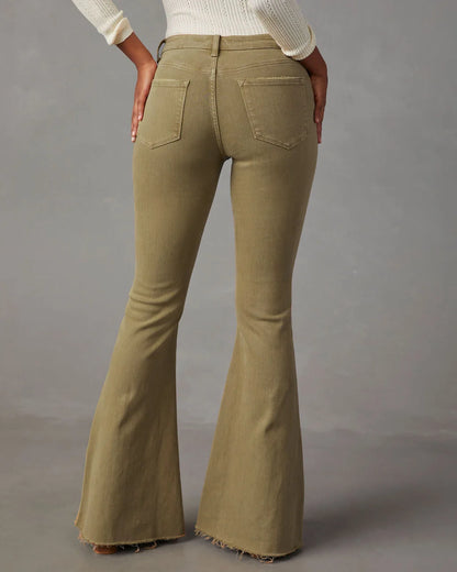 FZ Women's Flare Streetwear 90s Vintage Wide Leg Denim Pants