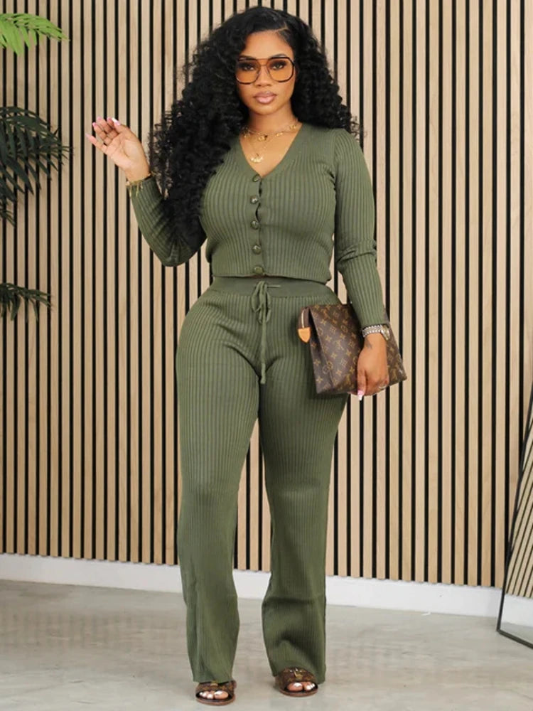 FZ Women's Solid Color Two Pieces Pants Suits - FZwear