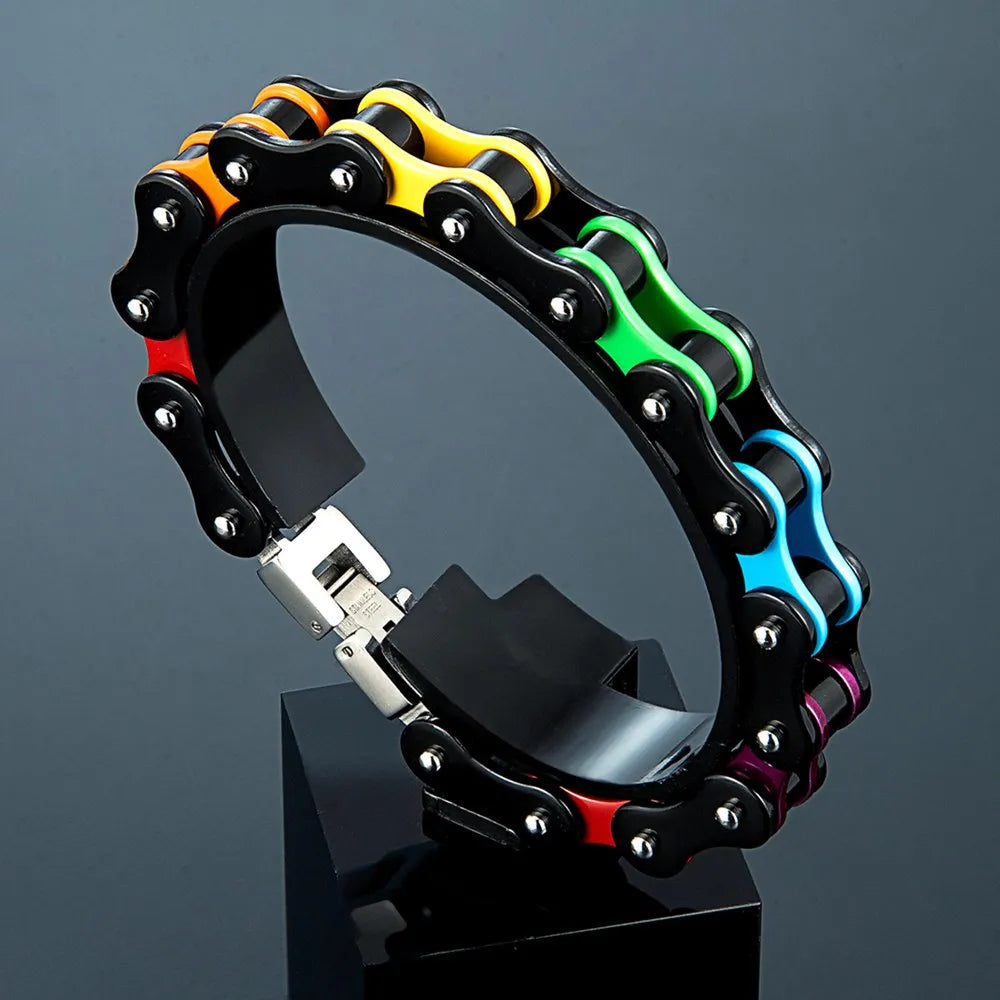 FZ Locomotive Punk Pride Stainless Steel Chain Bracelet - FZwear