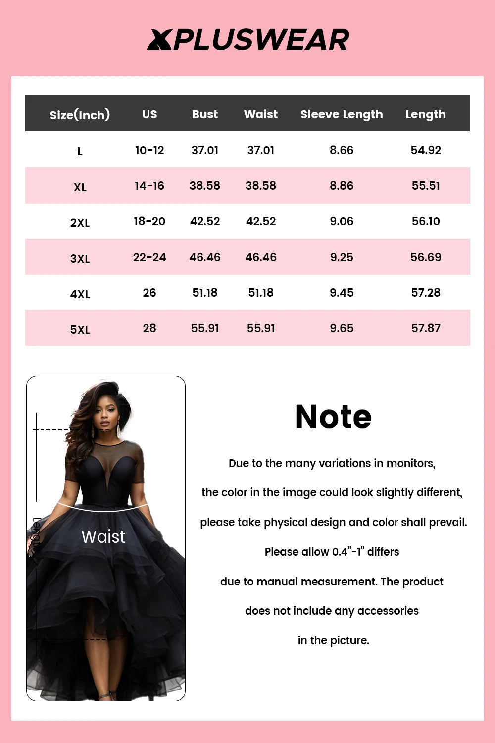 FZ Women's Plus Size Mesh Round Neck Short Sleeve High Low Hem Maxi Dress