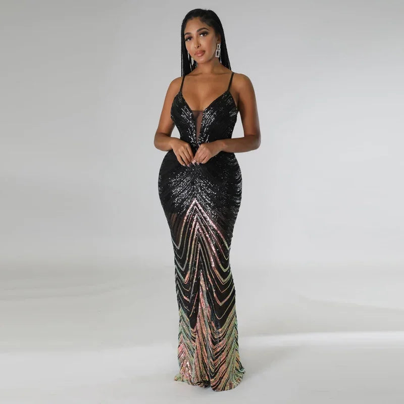 FZ Women's Elegant Sparkly Sequin Mermaid Evening Dress - FZwear