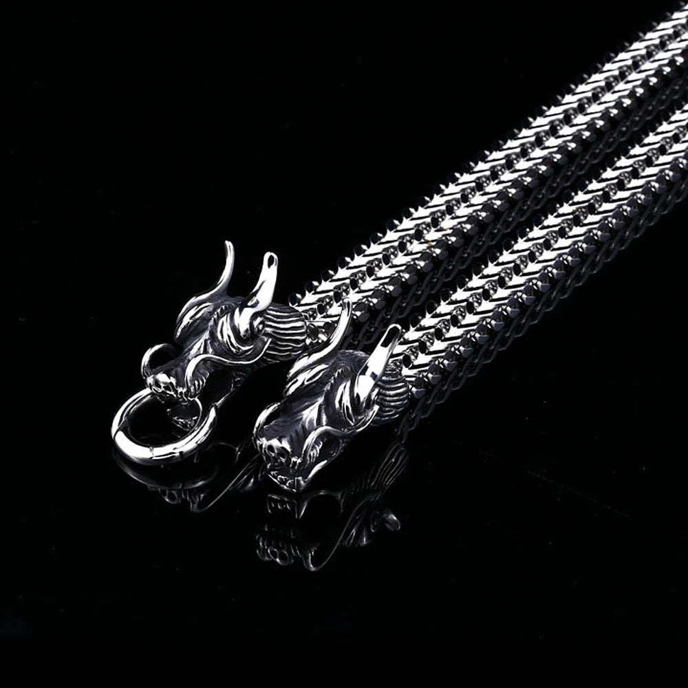 FZ Stainless Steel Nordic Vintage Viking Dragon Head Bracelet