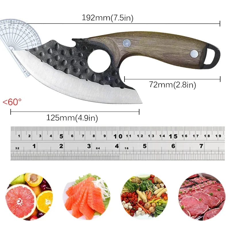 FZ Stainless Steel Chef Boning Meat Cleaver Forged Kitchen Knife - FZwear