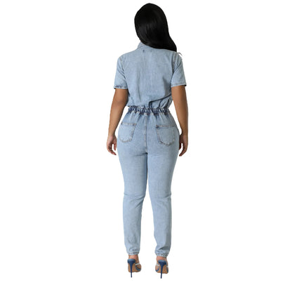 FZ Women's Spring Style Slim Pencil Denim Jumpsuit - FZwear