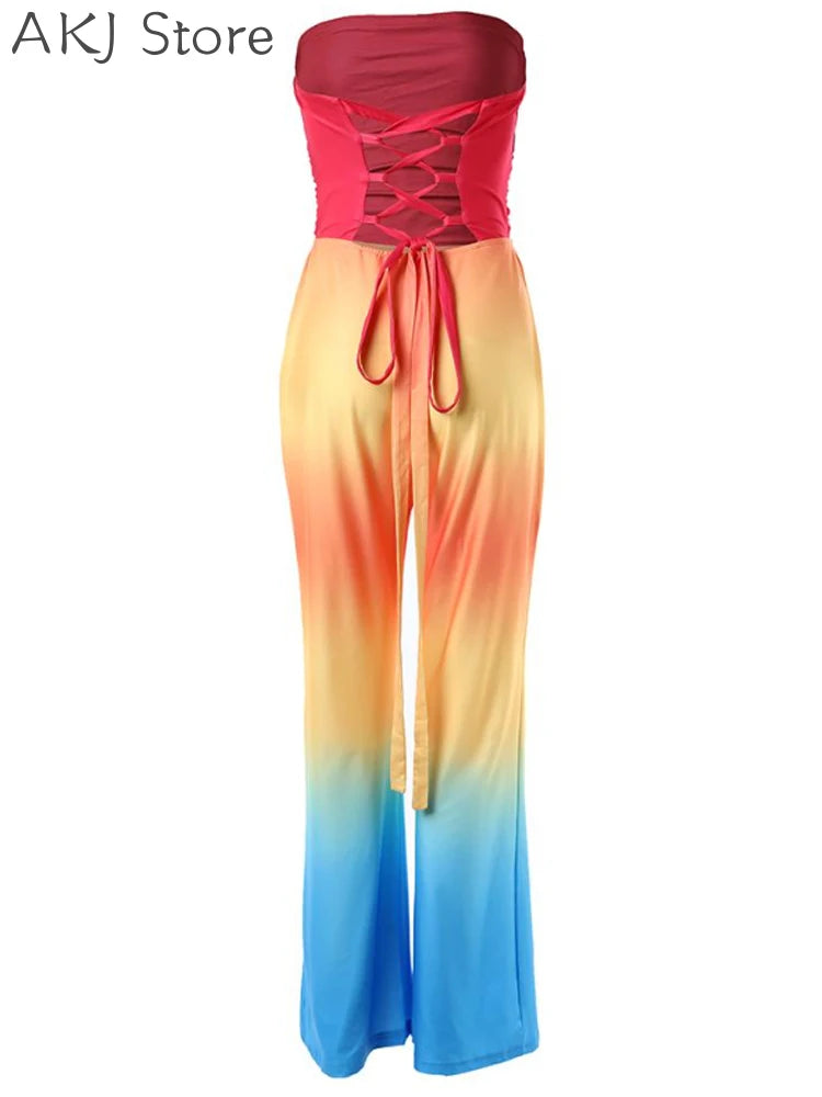 FZ Women's Bandeau Tied Detail Pants Suit - FZwear